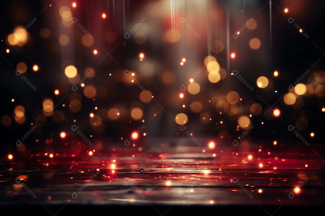 Pano de fundo com iluminação de holofotes vermelhos para imagem realista de fundo design ultra hd alto