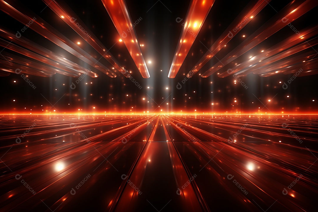 Pano de fundo com iluminação de holofotes vermelhos para imagem realista de fundo design ultra hd alto
