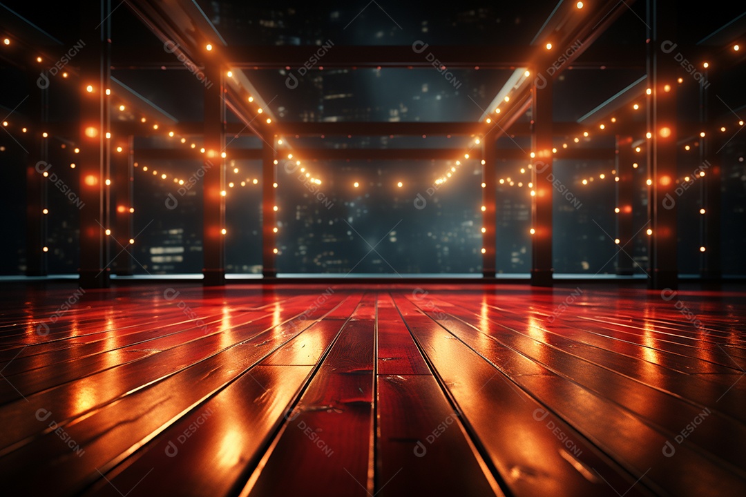 Pano de fundo com iluminação de holofotes vermelhos para imagem realista de fundo design ultra hd alto