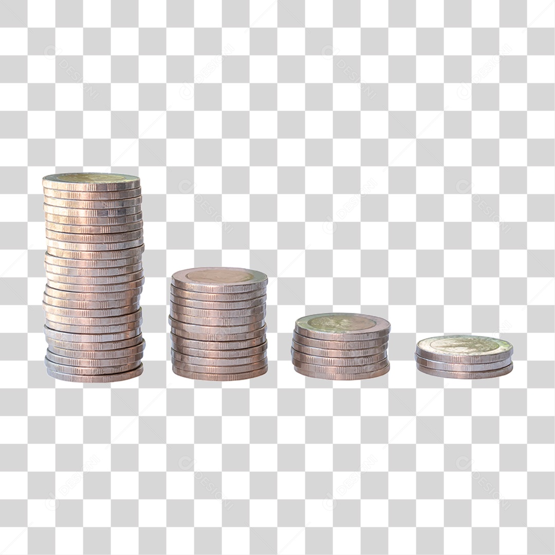 Pilha de Moedas Dinheiro PNG Transparente
