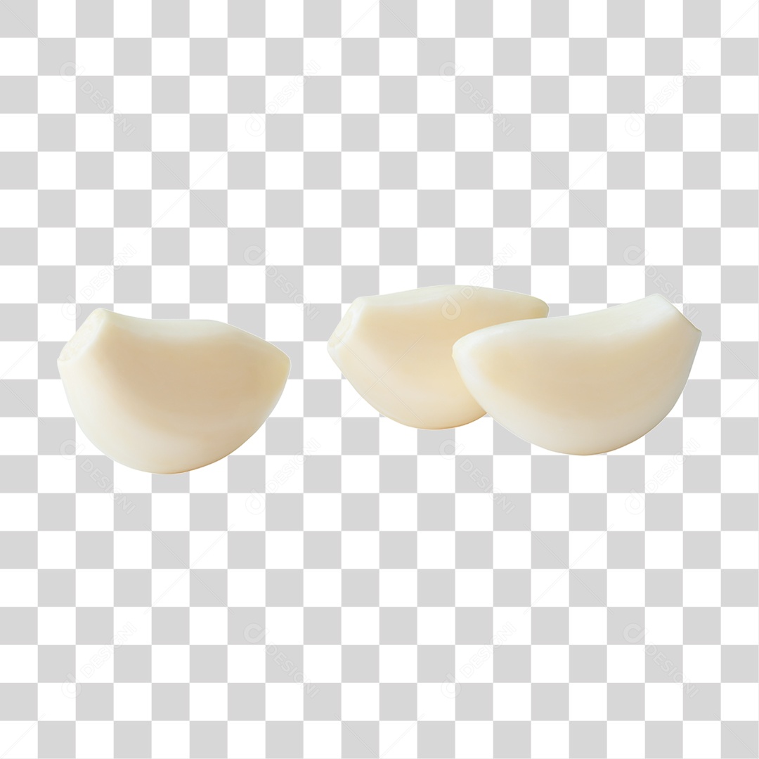 Dentes de Alho sem Casca PNG Transparente