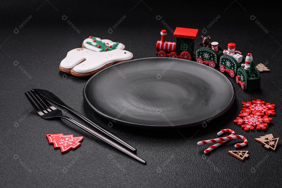 Pão de gengibre de Natal. Deliciosos biscoitos de gengibre com mel, gengibre e canela. Composição de inverno