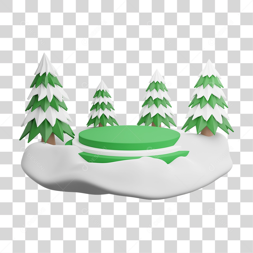 Pódio Temático de Natal PNG Transparente