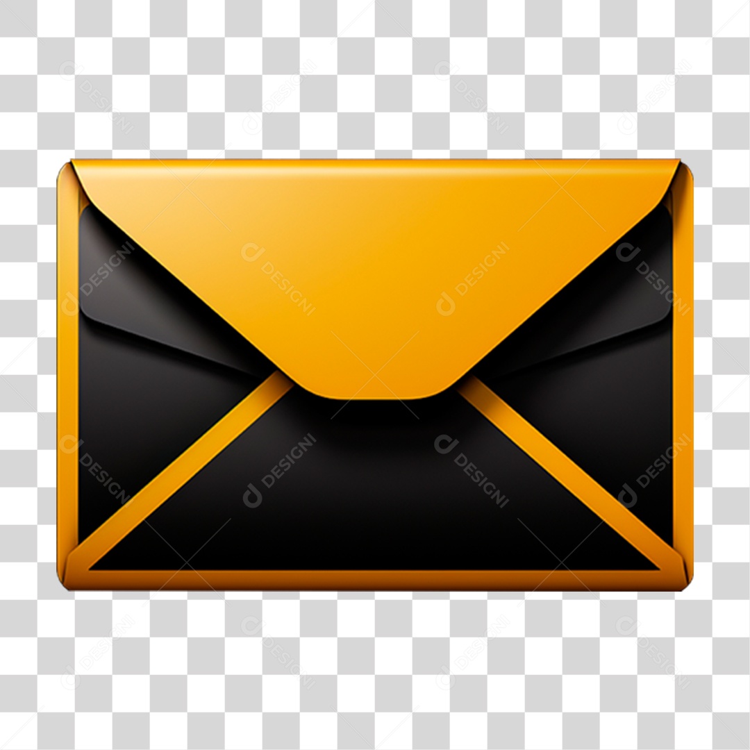 Carta Amarela e Preta PNG Transparente