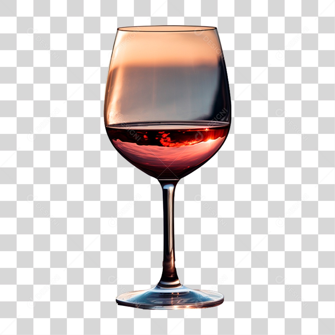 Taça de Vinho Tinto PNG Transparente