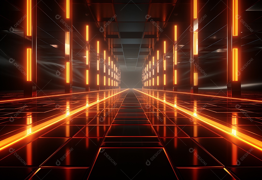 Pano de fundo com iluminação de holofotes vermelhos para imagem realista de fundo design ultra hd alto