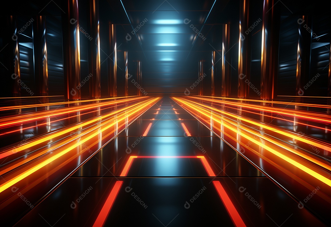 Pano de fundo com iluminação de holofotes vermelhos para imagem realista de fundo design ultra hd alto