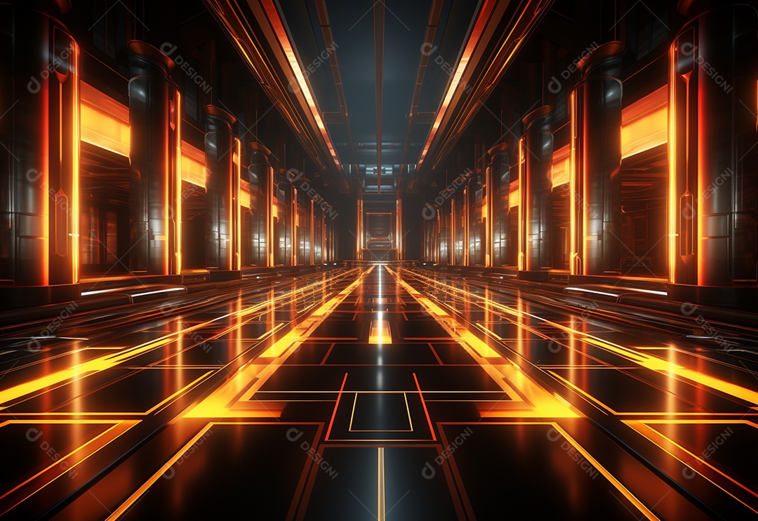 Pano de fundo com iluminação de holofotes vermelhos para imagem realista de fundo design ultra hd alto