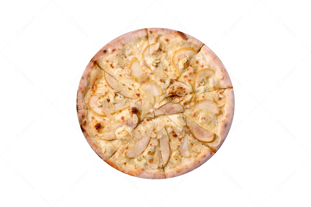Deliciosa pizza sobre fundo isolado