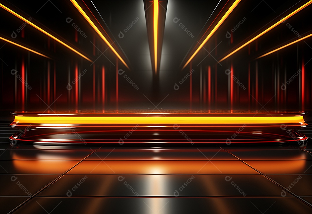 Pano de fundo com iluminação de holofotes vermelhos para imagem realista de fundo design ultra hd alto