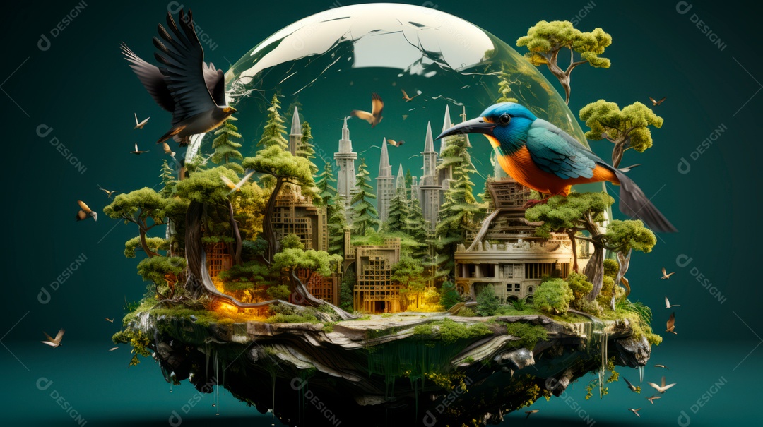 Dia mundial da fauna e da flora selvagens 3 de março IA generativa.