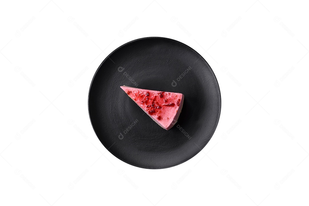 Fatia de bolo sobre prato