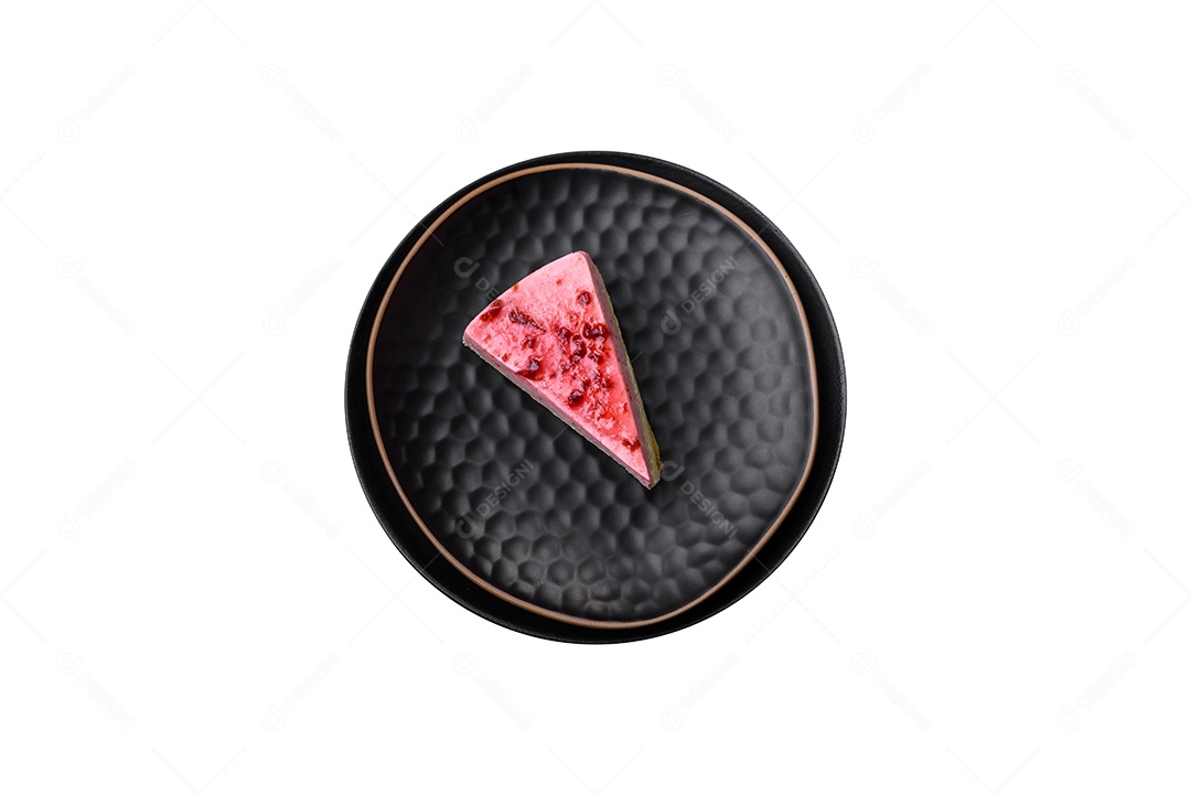 Fatia de bolo sobre prato