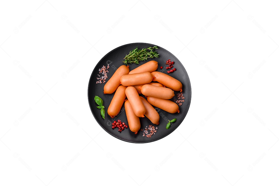 Cenouras sobre prato fundo isolado