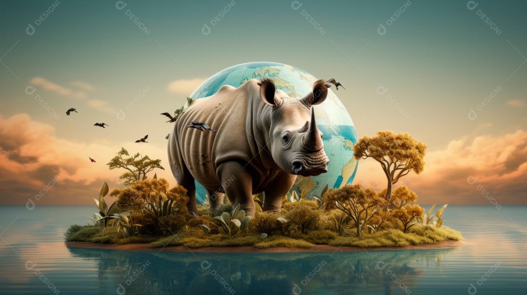 Dia mundial da fauna e da flora selvagens 3 de março IA generativa.