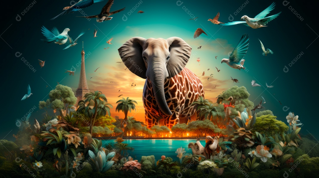 Dia mundial da fauna e da flora selvagens 3 de março IA generativa.