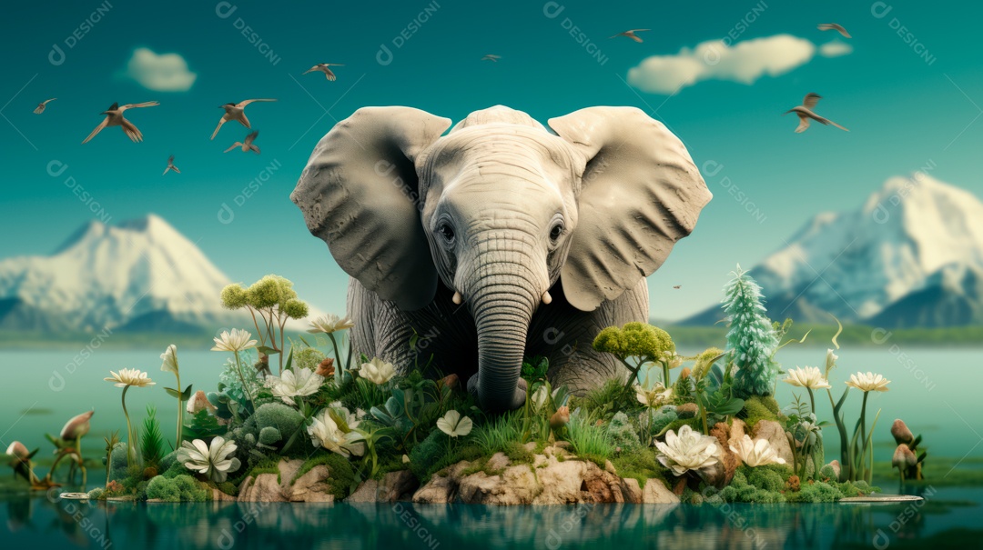 Dia mundial da fauna e da flora selvagens 3 de março IA generativa.