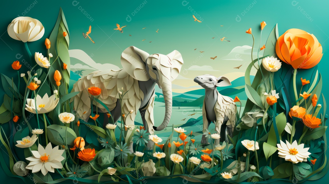 Dia mundial da fauna e da flora selvagens 3 de março IA generativa.