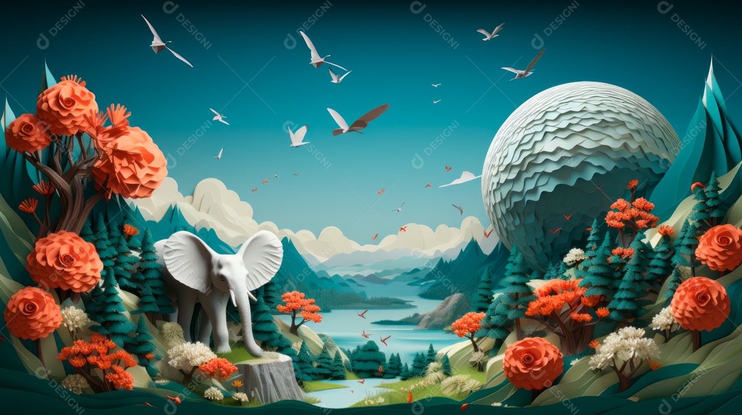 Dia mundial da fauna e da flora selvagens 3 de março IA generativa.