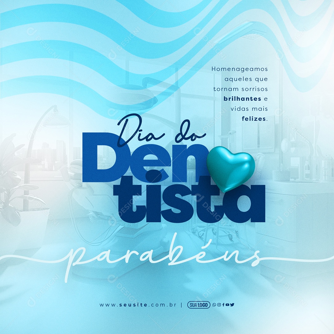 Dentist's Day October 3rd Makes Smiles Brighter and Brighter Lives Social Media PSD Editable