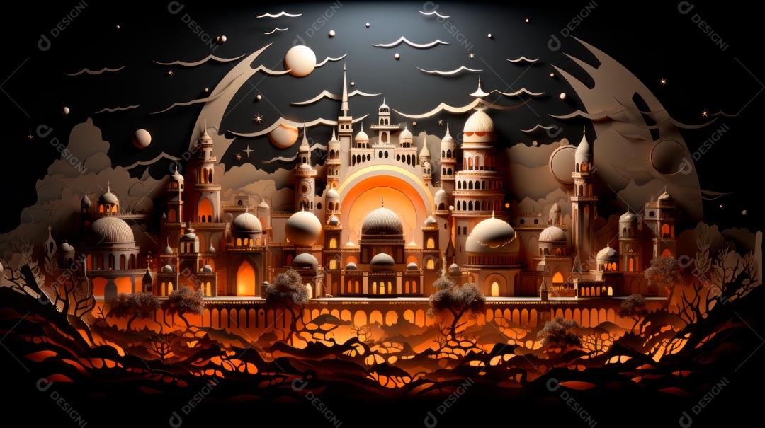 Ramadã, o momento sagrado para oração 10 de março a 9 de abril IA generativa.