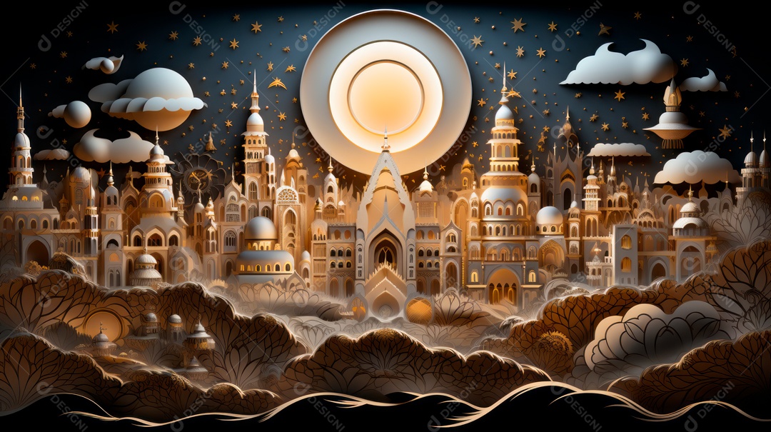 Ramadã, o momento sagrado para oração 10 de março a 9 de abril IA generativa.