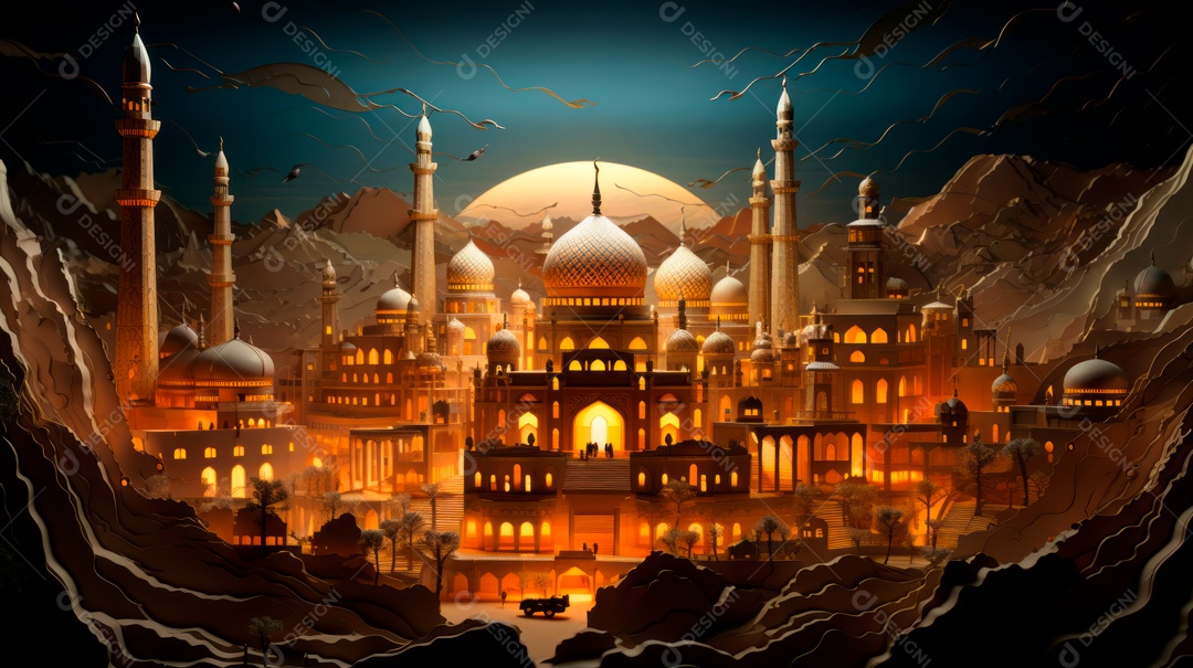 Ramadã, o momento sagrado para oração 10 de março a 9 de abril IA generativa.