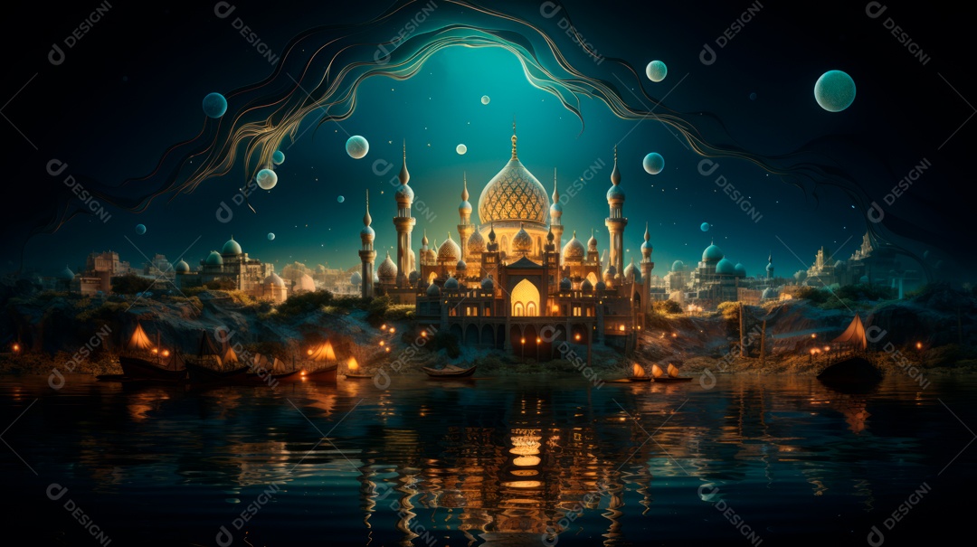 Ramadã, o momento sagrado para oração 10 de março a 9 de abril IA generativa.