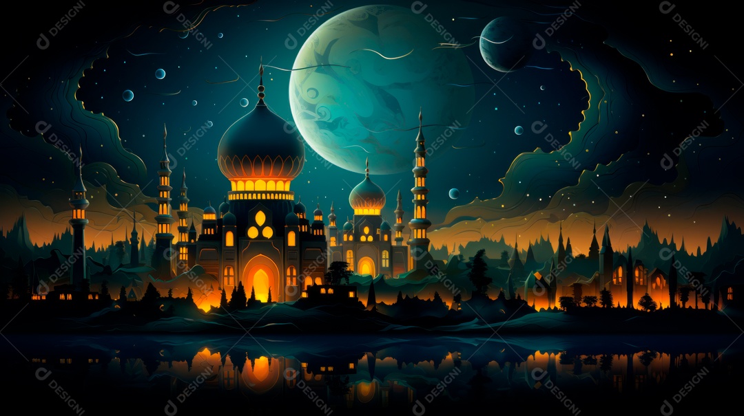 Ramadã, o momento sagrado para oração 10 de março a 9 de abril IA generativa.