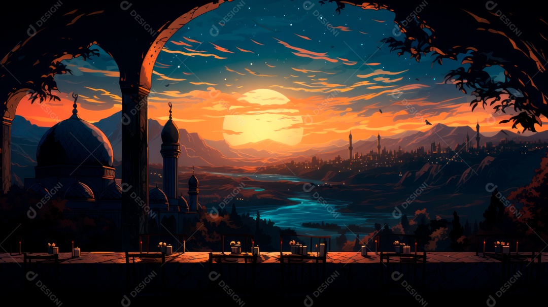 Ramadã, o momento sagrado para oração 10 de março a 9 de abril IA generativa.