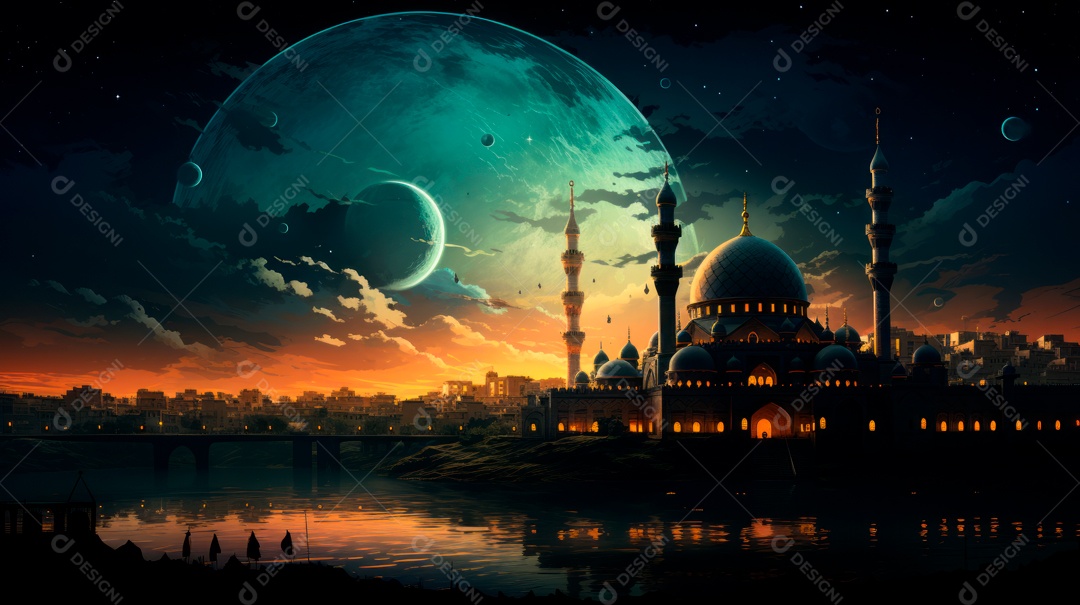 Ramadã, o momento sagrado para oração 10 de março a 9 de abril IA generativa.