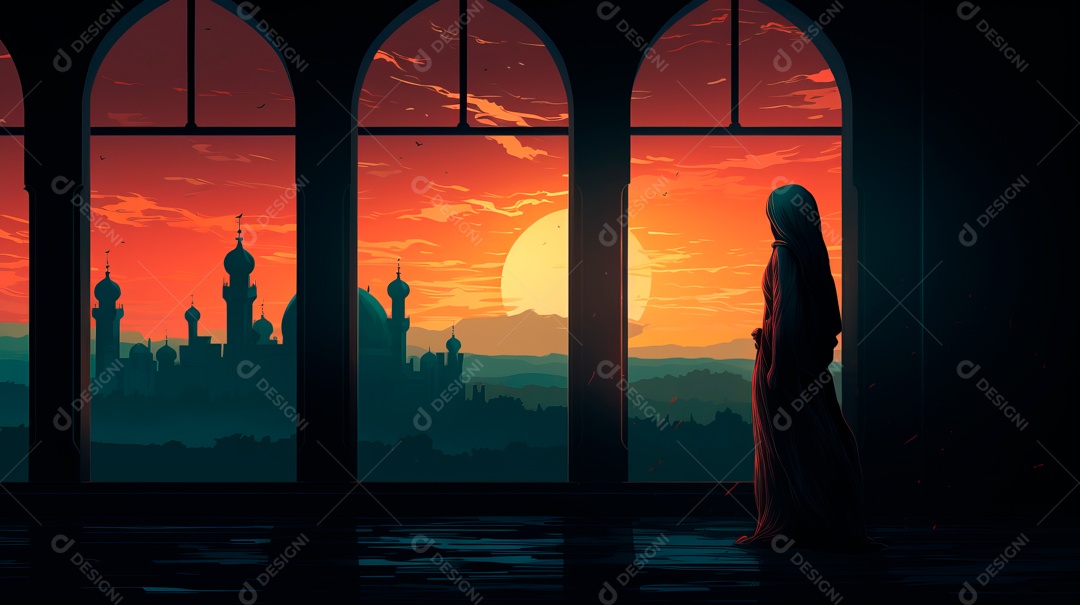 Ramadã, o momento sagrado para oração 10 de março a 9 de abril IA generativa.