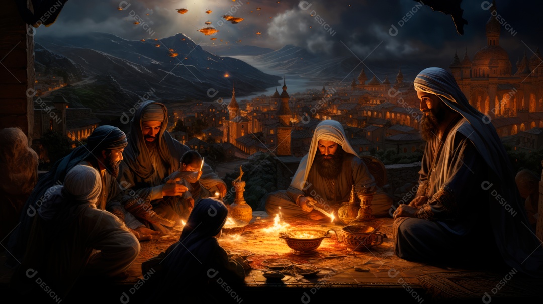 Ramadã, o momento sagrado para oração 10 de março a 9 de abril IA generativa.