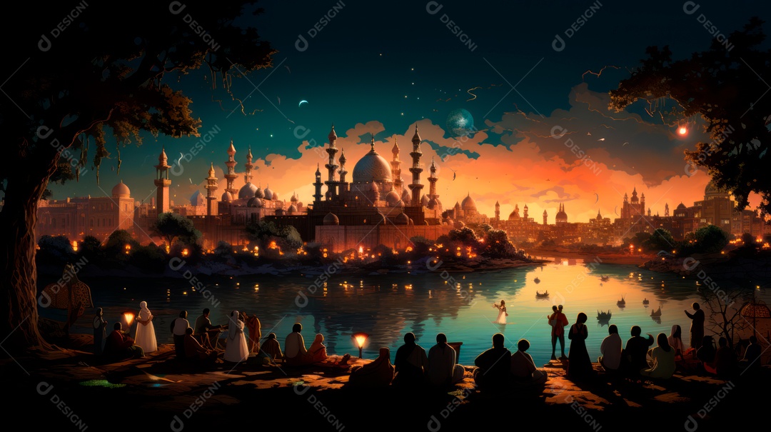 Ramadã, o momento sagrado para oração 10 de março a 9 de abril IA generativa.