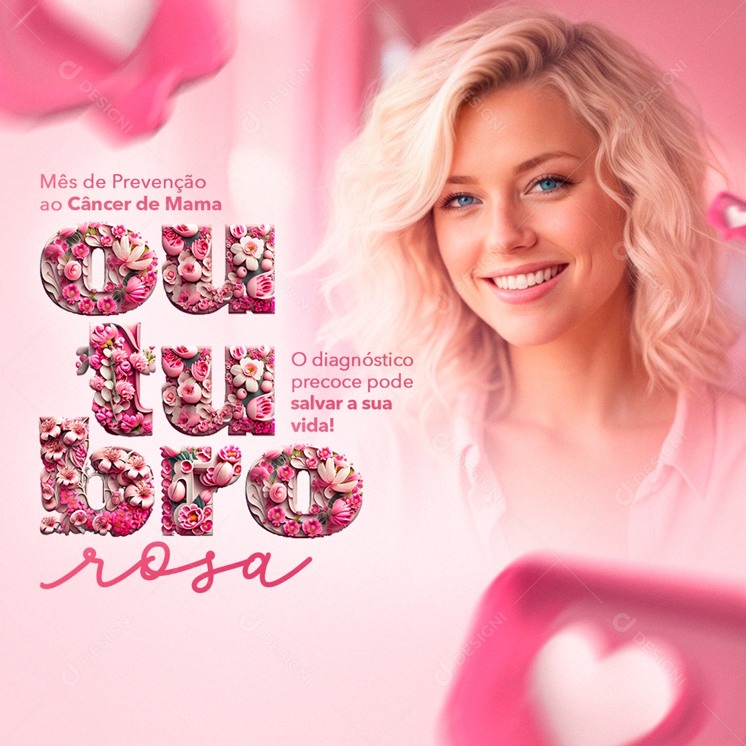 Social Media Mês De Prevenção ao Câncer De Mama PSD Editável