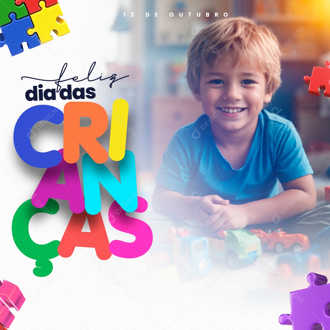 Social Media Feliz Dia Das Crianças 12 De Outubro PSD Editável