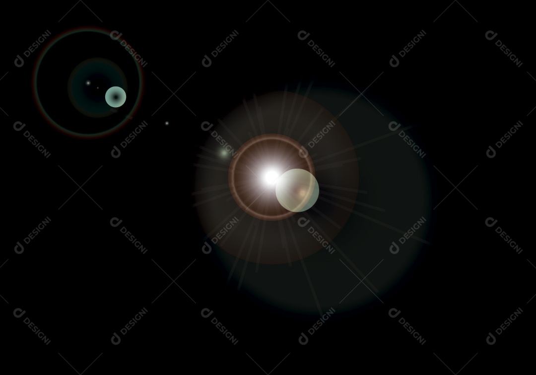 Lens Flare Reflexos de Feixe de Luz Vetor EPS