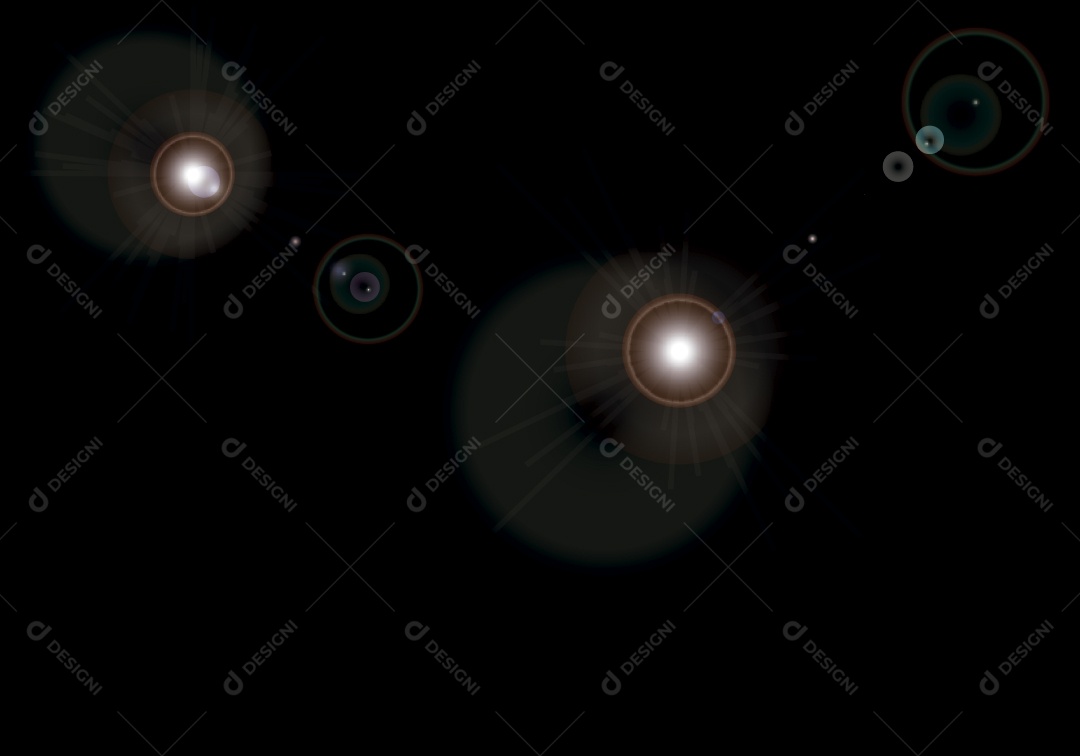 Lens Flare Reflexos de Feixe de Luz Vetor EPS