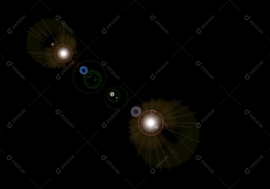 Lens Flare Reflexos de Feixe de Luz Vetor EPS