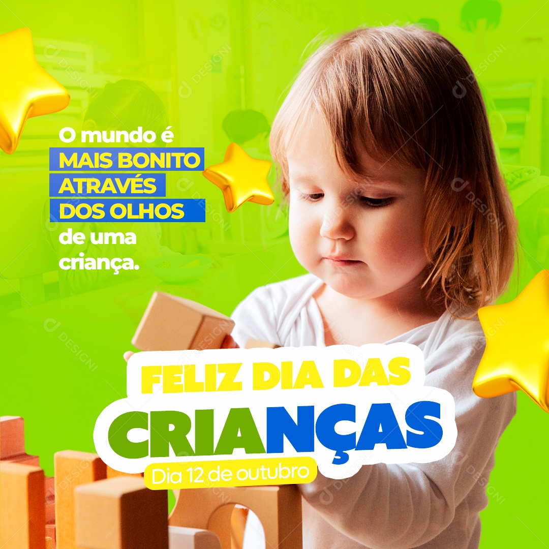 Feliz Dia Das Crianças 12 De Outubro Social Media PSD Editável