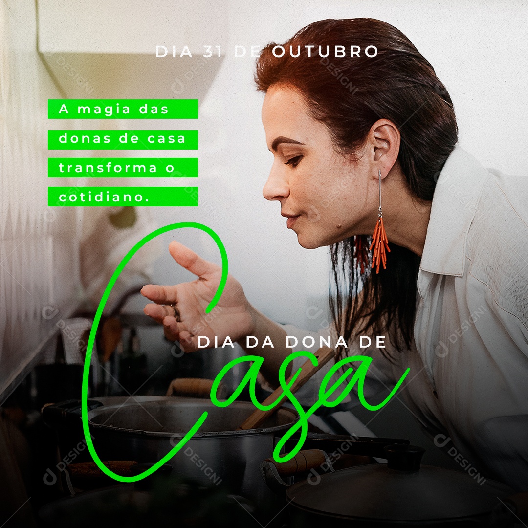 Social Media Dia Da Dona De Casa 31 de Outubro PSD Editável