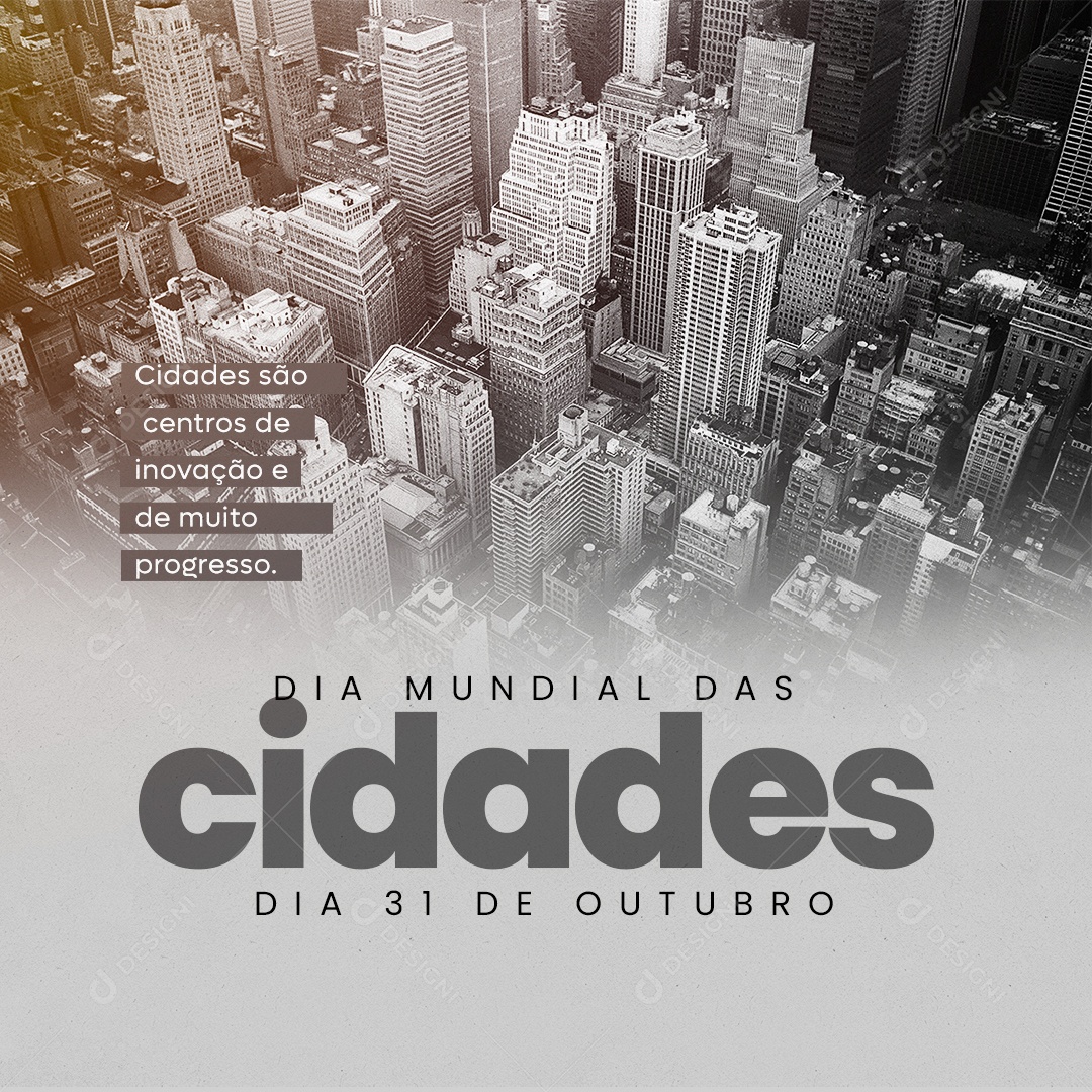 Dia Mundial Das Cidades 31 De Outubro Social Media PSD Editável