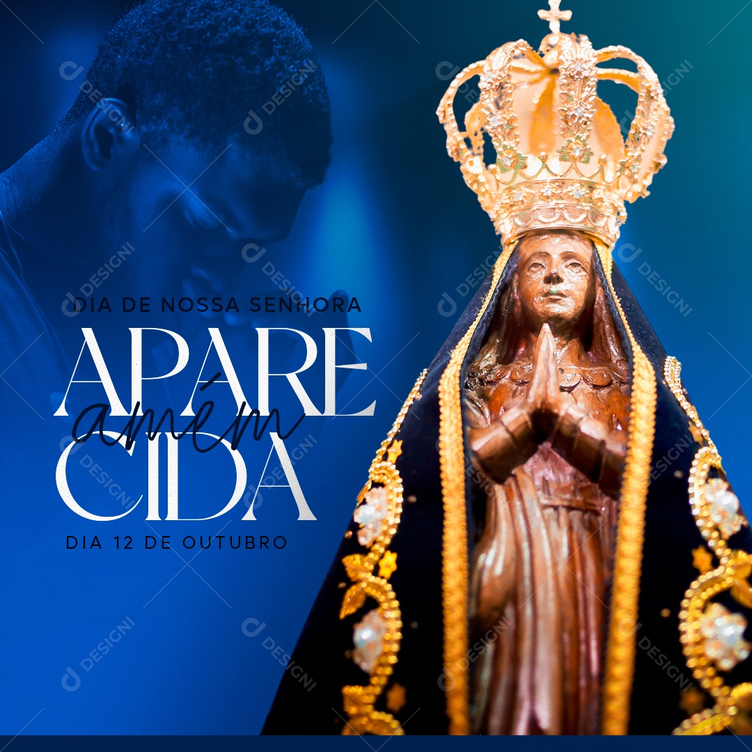 Dia De Nossa Senhora Aparecida Amém Social Media PSD Editável