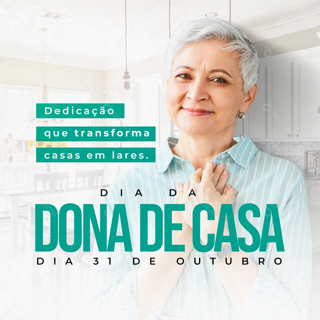 Social Media Dia Da Dona De Casa 31 De Outubro Trasnforma Casas PSD Editável