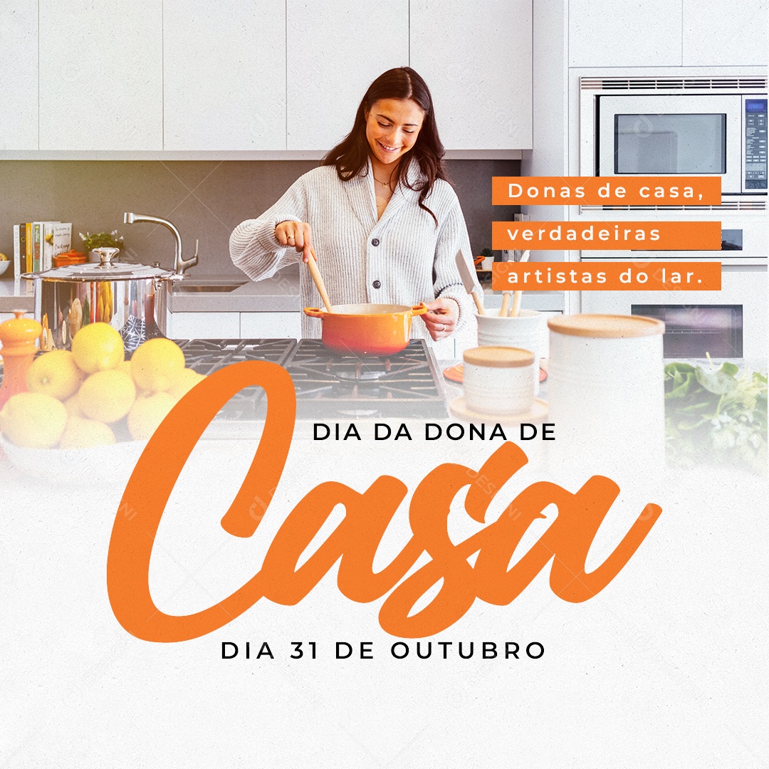 Dia Da Dona De Casa 31 De Outubro Artistas Do Lar Social Media PSD Editável