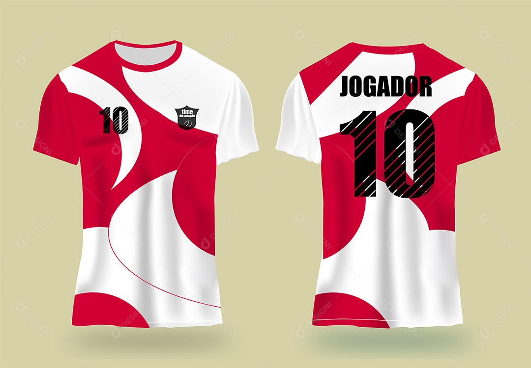 Camisa de Jogador de Futebol AI Editável