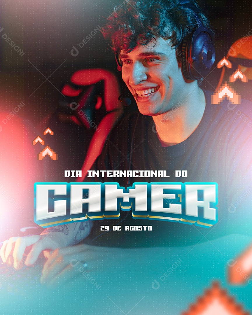 Dia Internacional Do Gamer 29 de Agosto Social Media PSD Editável