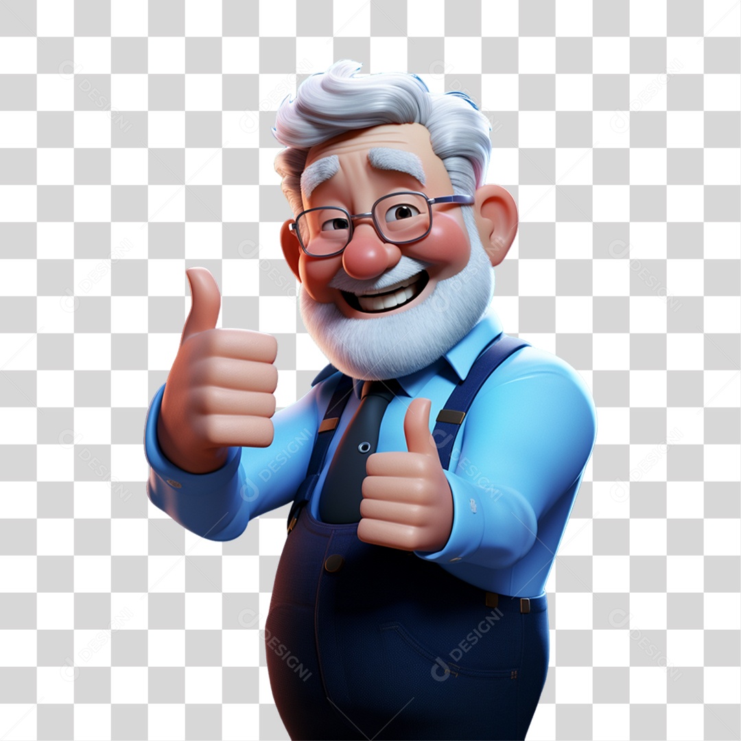 Homem de Camisa Azul Para Conscientização de Novembro Azul PNG Transparente