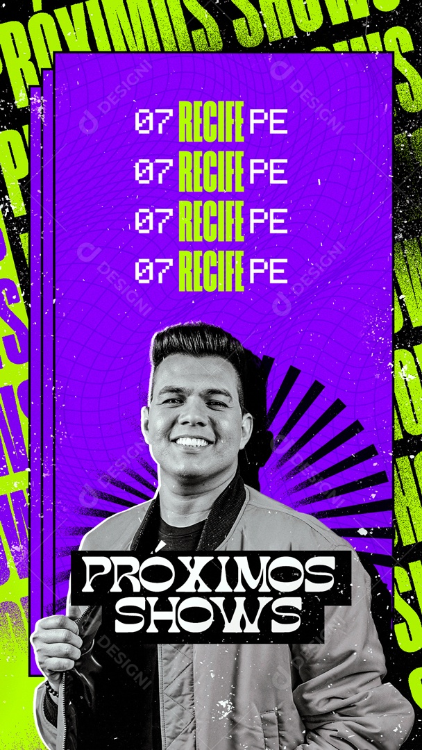 Flyer Story Próximos Shows Social Media PSD Editável