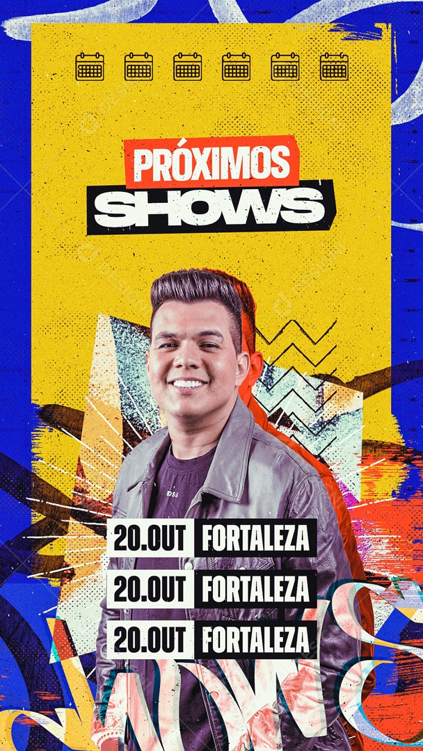 Social Media Flyer Story Próximos Shows PSD Editável